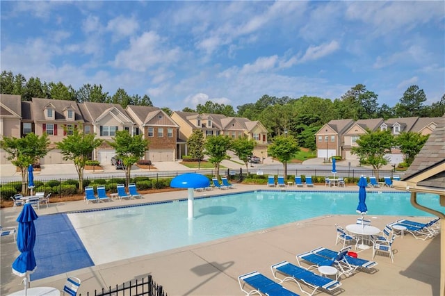 2677 Sardis Chase Ct, Buford, GA 30519 - community pool featuring a residential view and a patio area