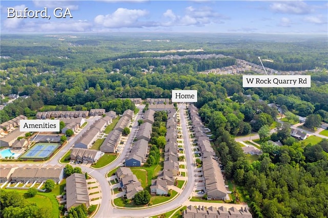 2677 Sardis Chase Ct, Buford, GA 30519 - aerial perspective of suburban area with a forest