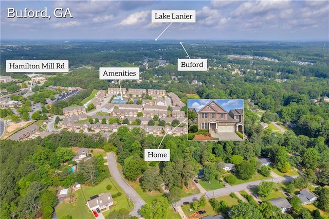 2677 Sardis Chase Ct, Buford, GA 30519 - aerial view of property and surrounding area