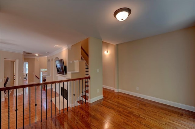 1622 Rivergreen Bnd SE Unit 26, Atlanta, GA 30339 - empty room with wood finished floors and crown molding