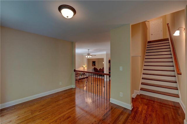 1622 Rivergreen Bnd SE Unit 26, Atlanta, GA 30339 - stairway with wood finished floors and a ceiling fan