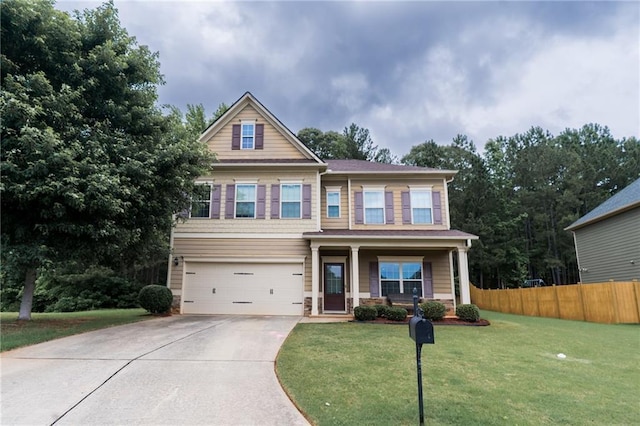 60 Copeland Trce, Dallas, GA 30157 - craftsman-style home with an attached garage, concrete driveway, and covered porch