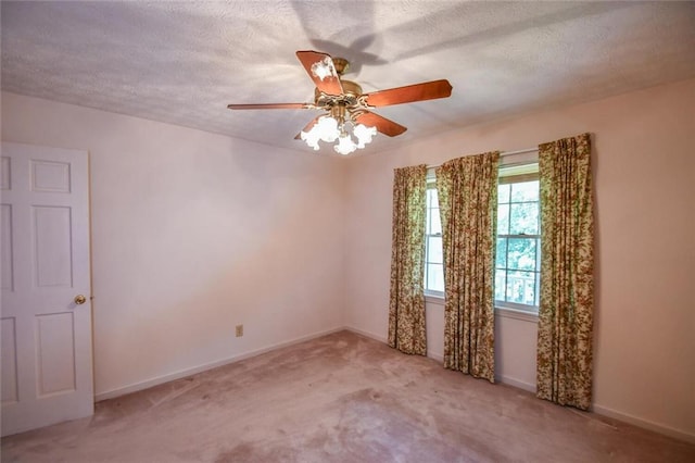 3223 Heritage Way, Buford, GA 30519 - empty room with carpet flooring, ceiling fan, a textured ceiling, and baseboards