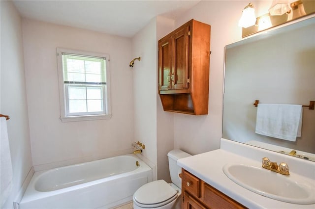 3223 Heritage Way, Buford, GA 30519 - bathroom featuring a bathtub, toilet, and vanity