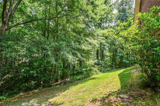 3223 Heritage Way, Buford, GA 30519 - view of grassy yard with a forest view