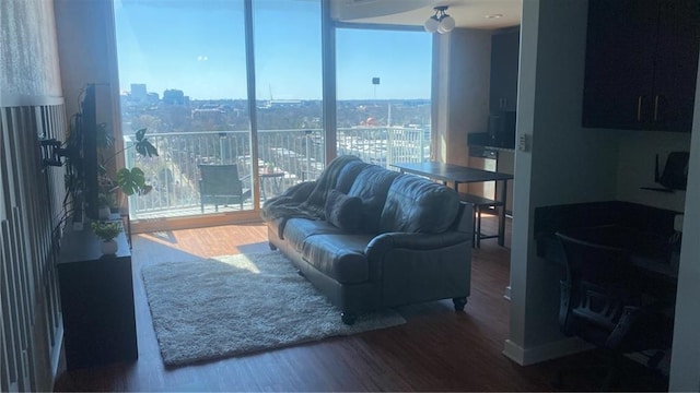 361 17th St NW Unit 1717, Atlanta, GA 30363 - living room featuring wood finished floors