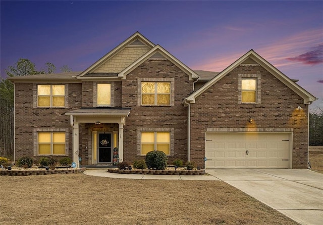 view of front of house featuring a garage