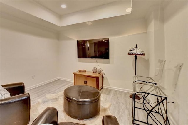 5475 Trowbridge Dr, Dunwoody, GA 30338 - living area with wood finished floors and baseboards