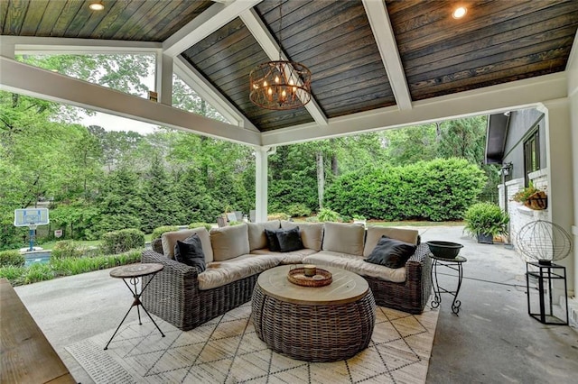 5475 Trowbridge Dr, Dunwoody, GA 30338 - view of patio featuring an outdoor living space