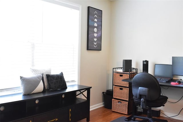 1676 Northridge Dr, Morrow, GA 30260 - home office featuring baseboards and wood finished floors