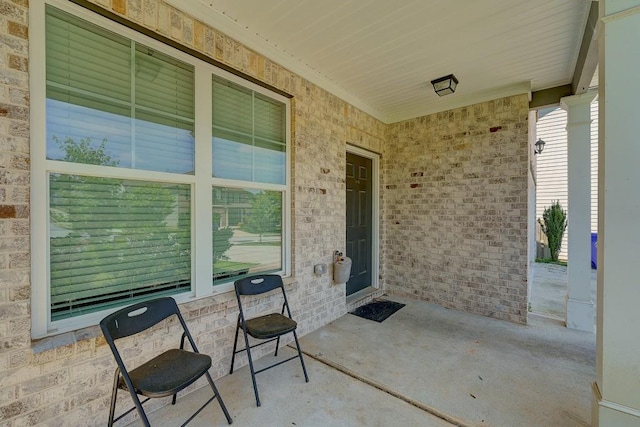 view of patio featuring covered porch