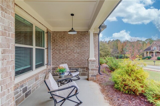 view of patio with covered porch