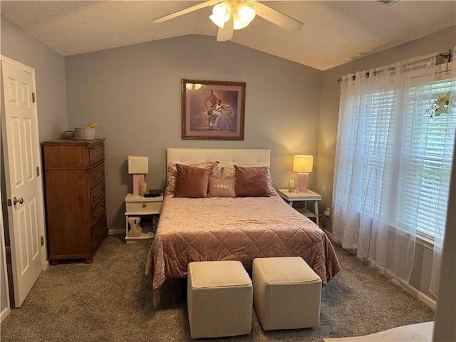 4172 Howell Park Rd, Duluth, GA 30096 - carpeted bedroom featuring lofted ceiling and a ceiling fan