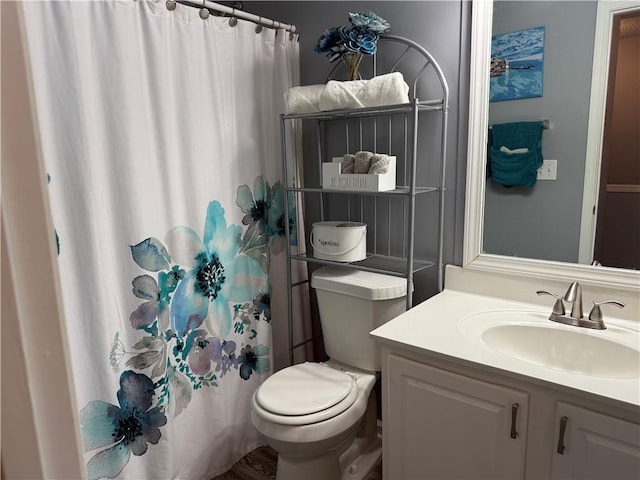 4172 Howell Park Rd, Duluth, GA 30096 - bathroom featuring vanity and curtained shower