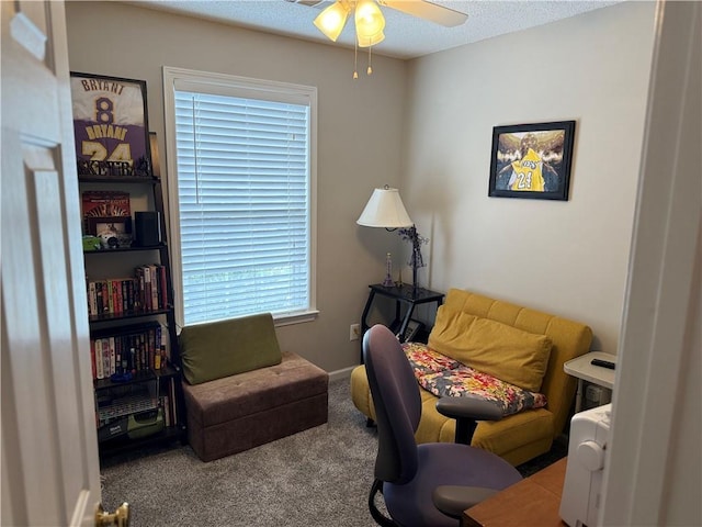 4172 Howell Park Rd, Duluth, GA 30096 - carpeted office with a ceiling fan