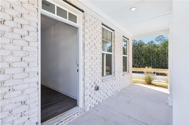 entrance to property with a porch