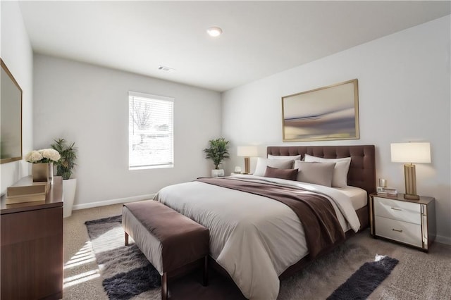 view of carpeted bedroom