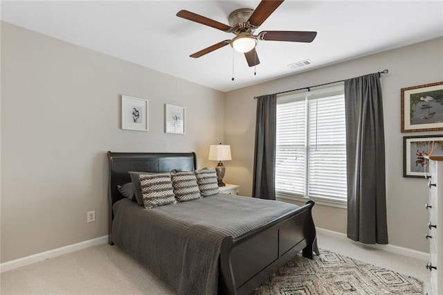 7537 Brookstone Cir, Flowery Branch, GA 30542 - bedroom with light colored carpet and a ceiling fan