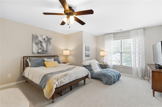 7537 Brookstone Cir, Flowery Branch, GA 30542 - carpeted bedroom featuring baseboards and ceiling fan