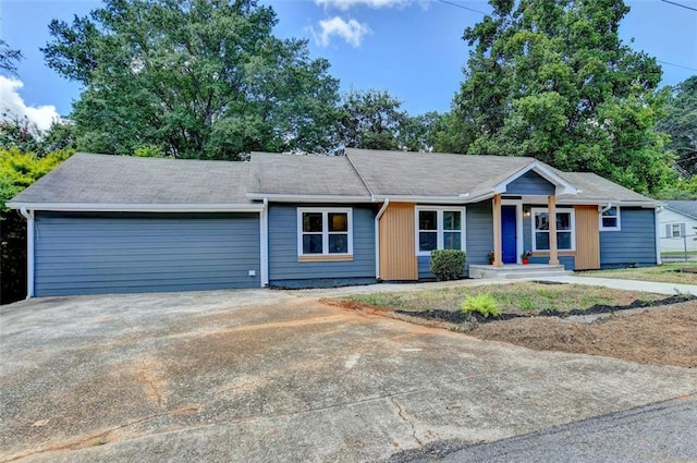 ranch-style house with a garage