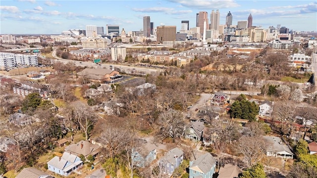 birds eye view of property featuring a view of city