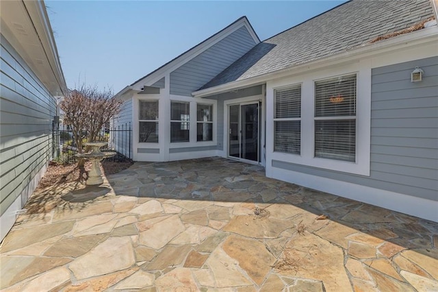 view of patio with fence