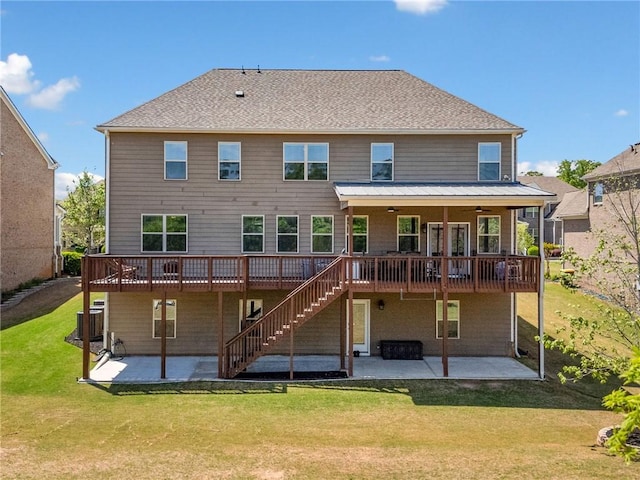 5115 Edgebrook Dr, Cumming, GA 30040 - rear view of property with a patio, a deck, and a yard