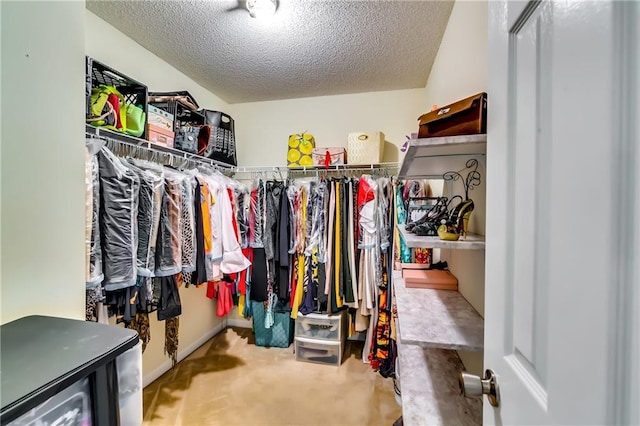 view of walk in closet