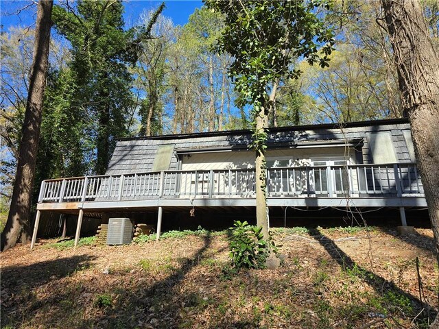1920 Moores Mill Rd NW, Atlanta, GA 30318 - rear view of house with central AC and a deck