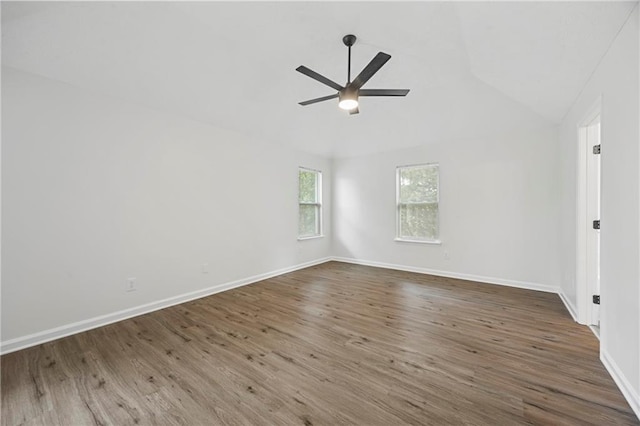3405 Summer Brooke Way, Union City, GA 30291 - unfurnished room with a ceiling fan, wood finished floors, and vaulted ceiling