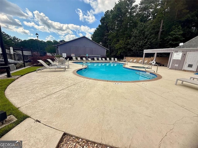 3828 Woodridge Way, Tucker, GA 30084 - community pool with a patio and a community hot tub