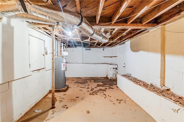 2504 Brentwood Rd, Decatur, GA 30032 - unfinished below grade area featuring electric water heater