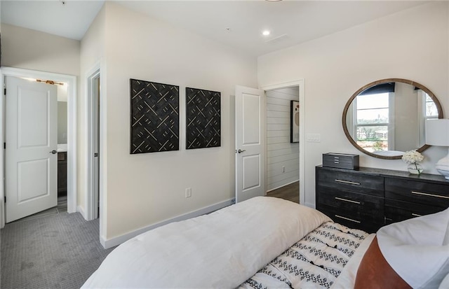 view of carpeted bedroom