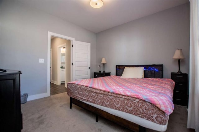 bedroom featuring carpet