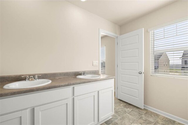 bathroom with vanity