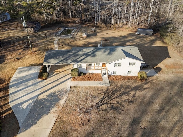 birds eye view of property