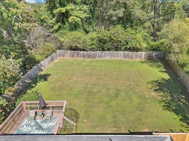 view of yard featuring a deck