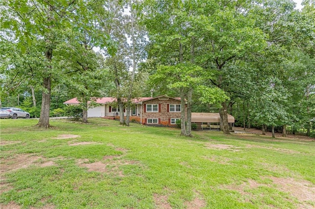 7234 Post Rd, Winston, GA 30187 - view of front of home featuring a front lawn and brick siding
