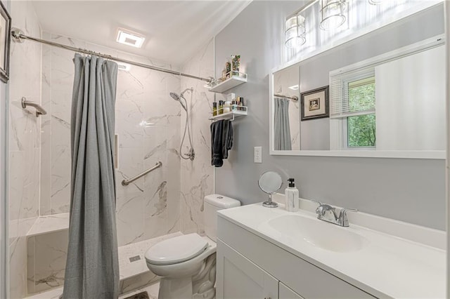 7234 Post Rd, Winston, GA 30187 - bathroom with vanity and a marble finish shower