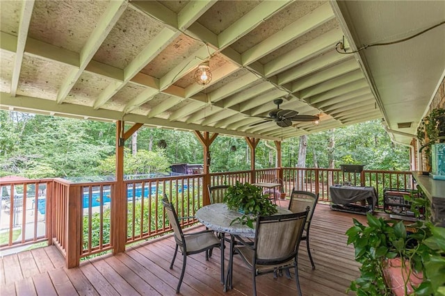 7234 Post Rd, Winston, GA 30187 - wooden deck featuring outdoor dining space