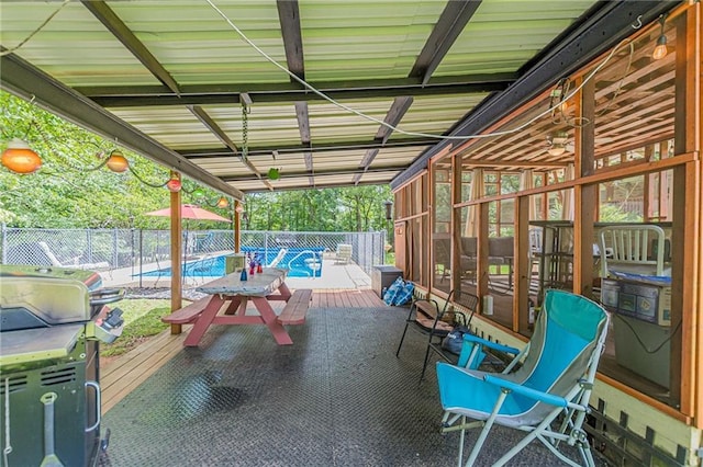 7234 Post Rd, Winston, GA 30187 - view of patio featuring grilling area and a deck