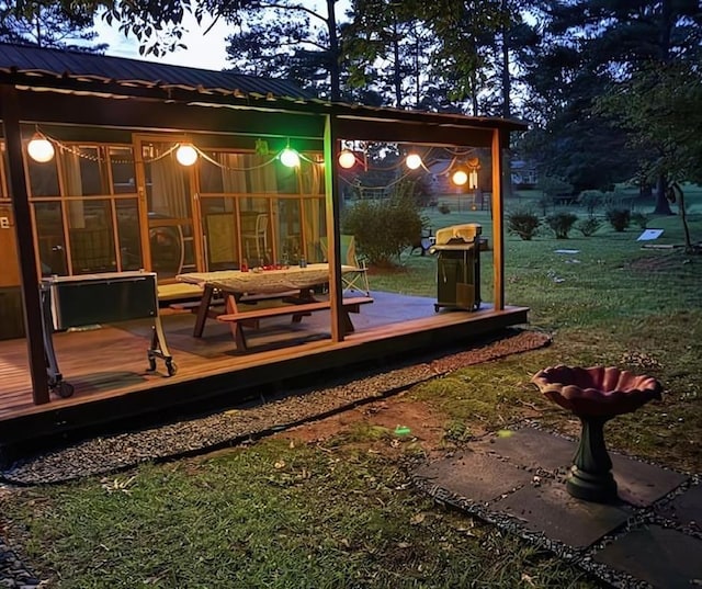 7234 Post Rd, Winston, GA 30187 - deck featuring grilling area and a yard