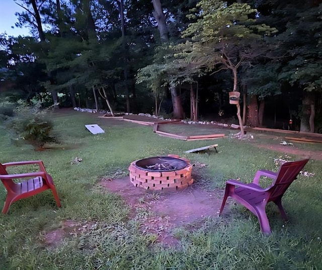 7234 Post Rd, Winston, GA 30187 - view of yard with a fire pit