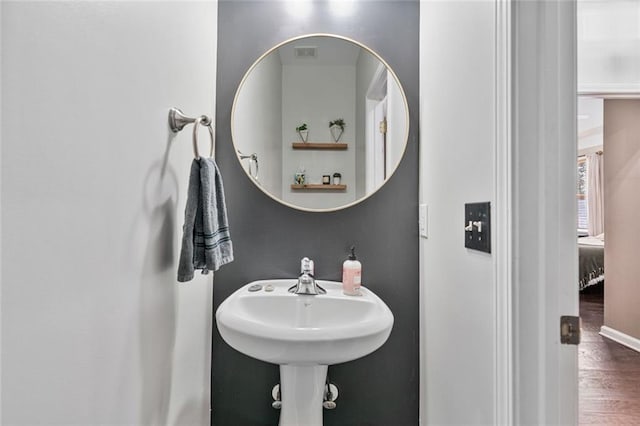 217 Springs Xing, Canton, GA 30114 - bathroom with wood finished floors and ensuite bath