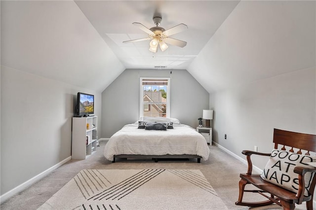 217 Springs Xing, Canton, GA 30114 - bedroom with carpet floors, a ceiling fan, and vaulted ceiling
