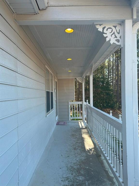 view of patio / terrace with a porch