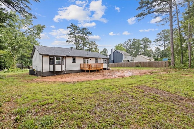 2310 Whitehead Place Dr, Suwanee, GA 30024 - rear view of property with a wooden deck