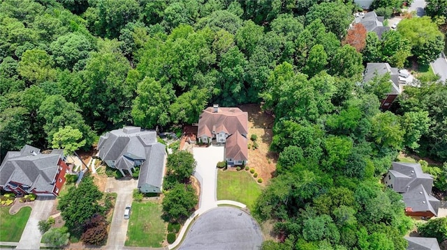 bird's eye view featuring a residential view