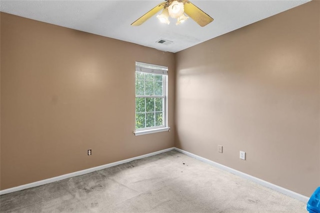 5077 Newpark Dr NW, Acworth, GA 30101 - empty room featuring baseboards, a ceiling fan, visible vents, and carpet floors