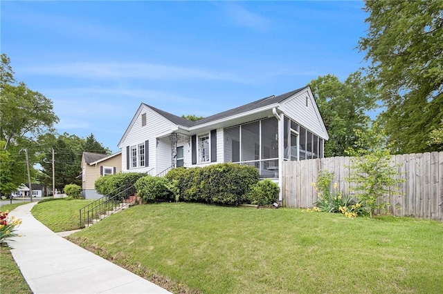 view of property exterior featuring fence